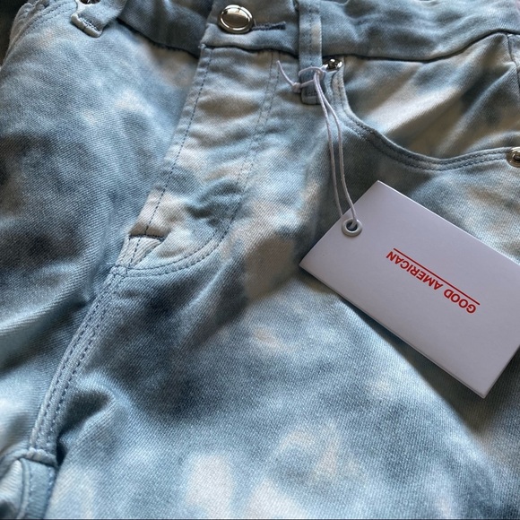 Good American Cloud Tie Dye High Rise Jeans 0/25 - Picture 4 of 8